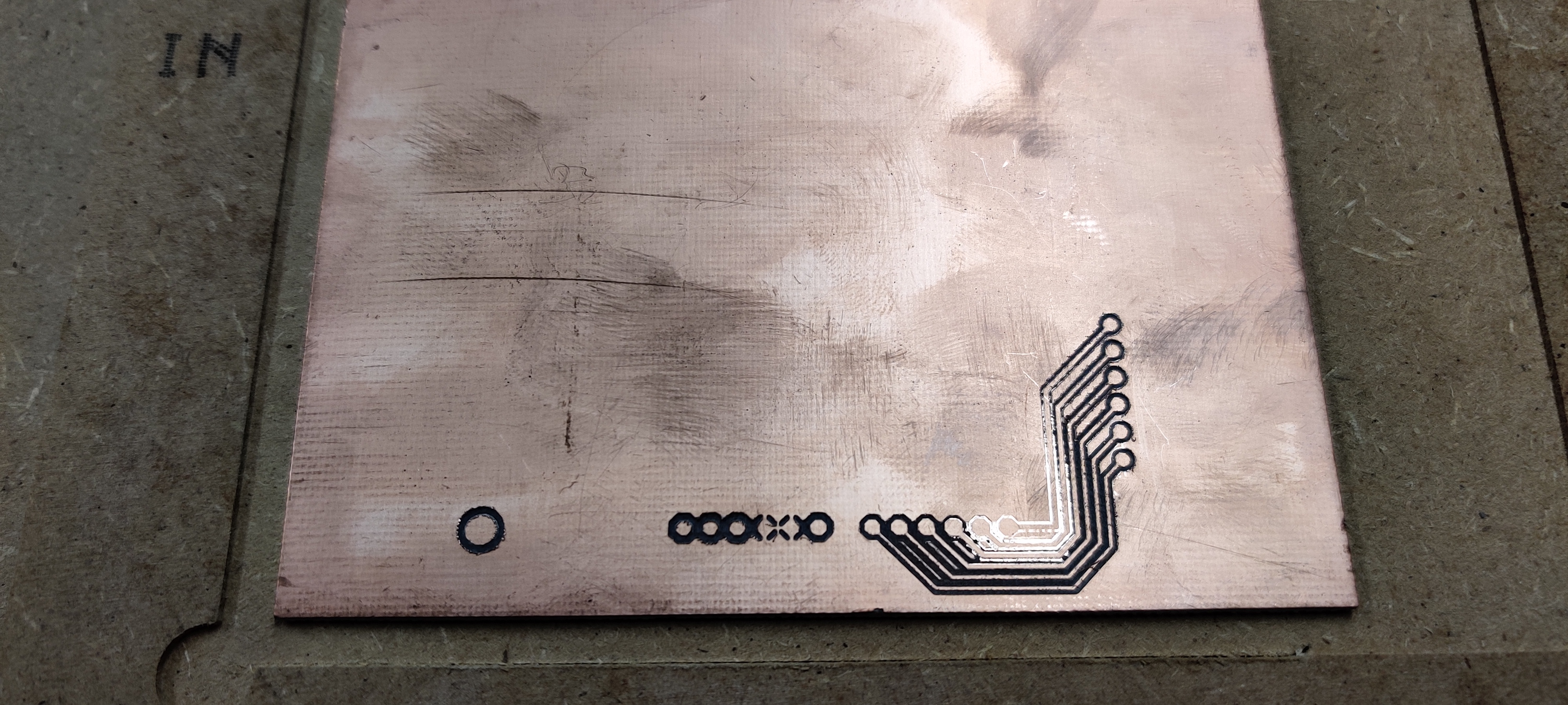 First attempt: Some of the clearance routings were too shallow.